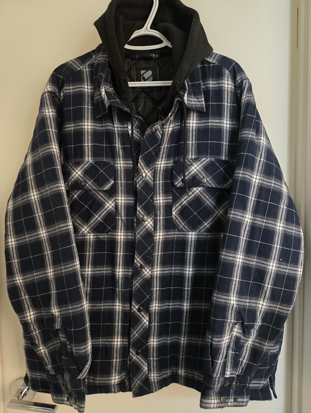 Mens BC Clothing Hooded Flannel Jacket - XL